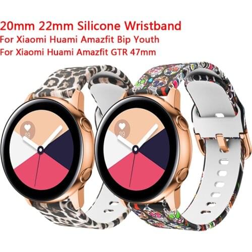 20mm 22mm Silicone Watch Band For Xiaomi Huami Amazfit GTR 42mm watch strap sport bracelet For samsung Galaxy watch 46mm belt