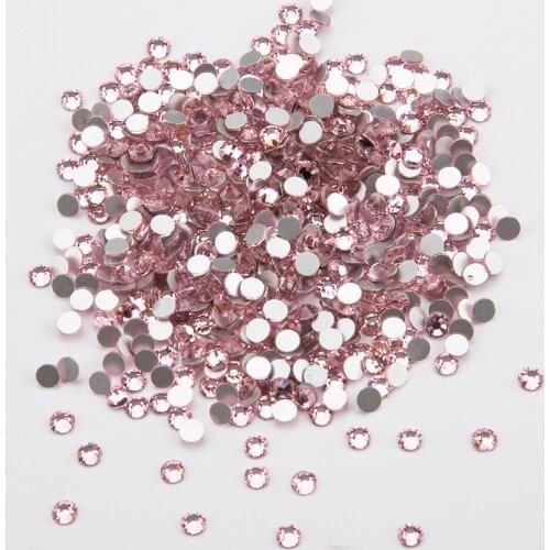 SS12 1440pcs/Bag Crystal Non Hotfix Stones Various Color Flat Back Wedding Dress Decorations Rhinestones