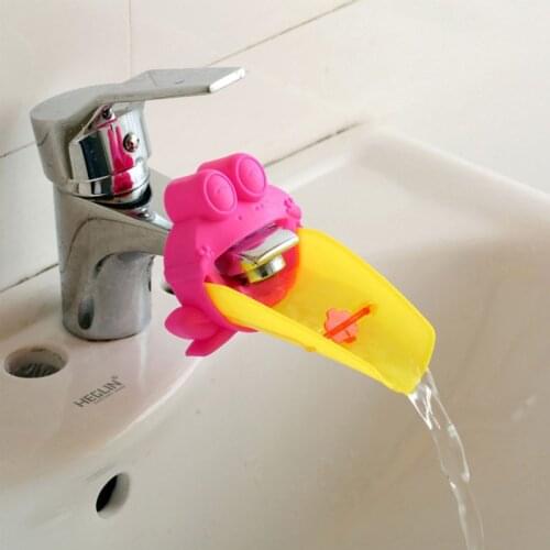 Faucet Extender Cute Animal Cartoon Frog Convenient Children Baby Bathroom Help Washing Hands Faucet Bath Toys Kitchen Tap