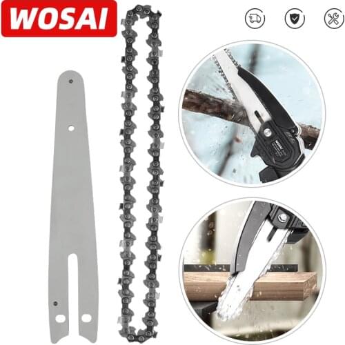 WOSAI 4 inch 6 inch Chain Guide Electric Chainsaw Chains and Guide Used For Logging And Pruning Electric Saw Parts Garden Tool