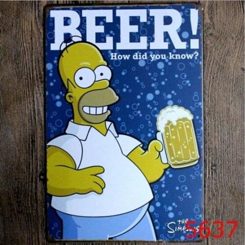 20x30CM "Beer How Did You Know" Tin Sign Metal Painting Antique Room Party Home Decor