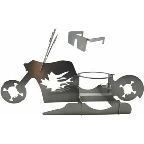 1Pcs Steel Roast Chicken Rack American Motorcycle Barbecue Rack Family Events Tailgating Camping BBQ Accessories Tools