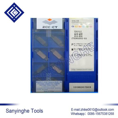 Free shipping high quality sanyinghe 10pcs/lots YBG302 ZTED02502-EG cnc carbide turning inserts parting & grooving inserts
