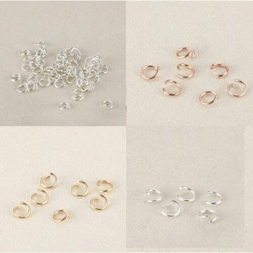 1000pcs/lot 1*6mm gold Silver color stainless steel Jump Rings Findings split ring 6mm diameter Necklace handmade DIY material