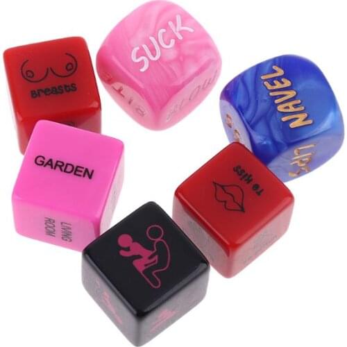 6 Pcs Acrylic Cube Love Dice Sex Position Game Toys Lovers Foreplay Prop Supply