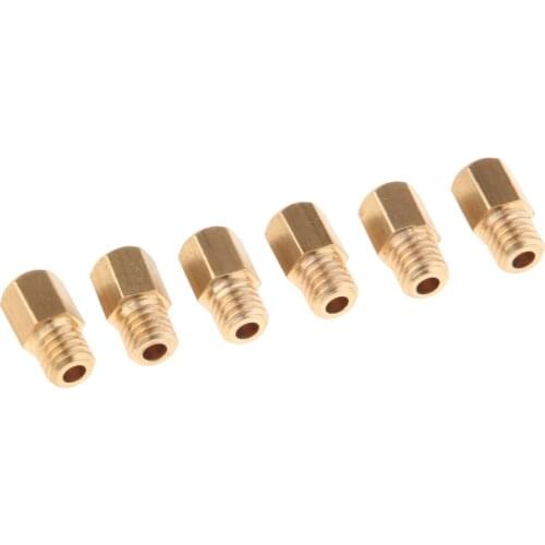 6Pcs M5 Hex Type Main Jets 340 350 360 370 380 390 For Carburetor