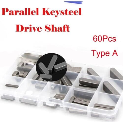 60Pcs Stainless Steel Parallel Keysteel Drive Shaft Type A Parallel Pin for Disassemble the Device