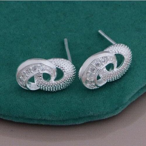 AE646 Lucky Silver Color Earrings For Women Jewelry Women Accessories Nobby /begajvna Bbhajsoa