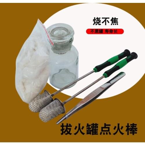 Cupping ignition rod beauty salon special cotton igniter with extended handle alcohol ignition rod cupping torch