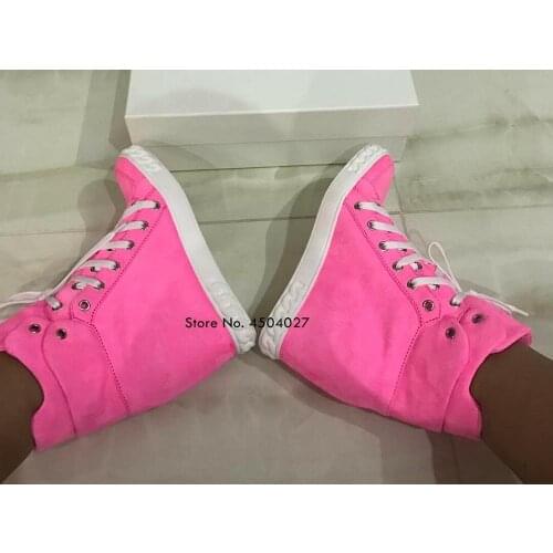 Round Toe Booties Platforms Flat Ankle Boots Wedges Female Lace Up Height Increased Boot Shoes Woman