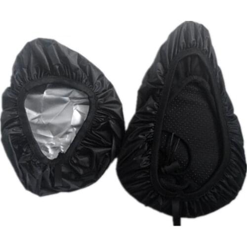 High Quality Black & Silver Cycling Bicycle Saddle Covers Waterproof Saddle Protection Prevent Bicycle Seat Elastic Rain Covers