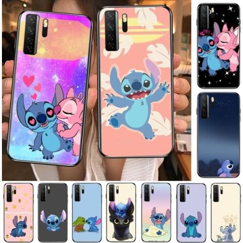 Stitch Play Black Soft Cover The Pooh For Huawei Nova 8 7 6 SE 5T 7i 5i 5Z 5 4 4E 3 3i 3E 2i Pro Phone Case cases