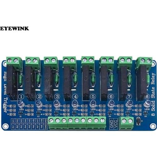 DC 5V/12v/24v 8 Channel SSR Solid State Relay Module Board For Arduino G3MB-202P