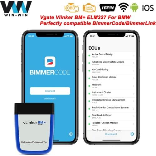 Vgate vLinker BM+ ELM327 V2.2 For BMW Scanner Bluetooth 4.0 wifi OBD 2 OBD2 Car Diagnostic ELM 327 Auto Tool For BMW Bimmercode