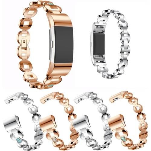 For Fitbit Charge 2 new fashion simple style diamond bucket watch band for Fitbit Charge 2 fashion smart watch strap accessories