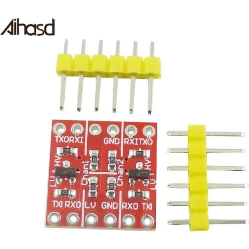 Aihasd 3.3V 5V 2 Channel Logic Level Converter TTL Logic Level Conversion Bidirectional Mutual Convert Compatible Breadboard