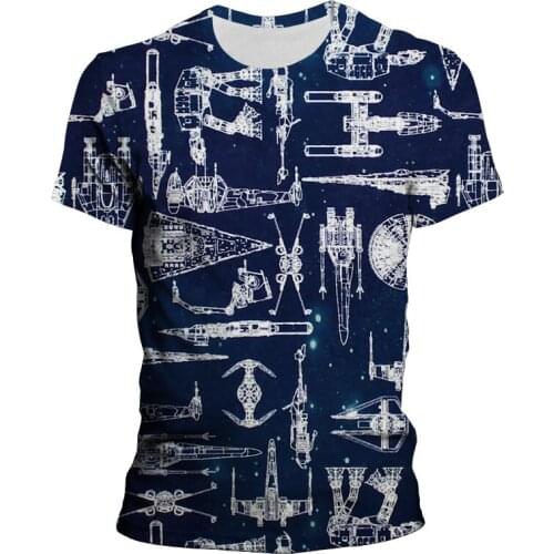 Male Oversized T Shirt 3D Print Disney Star Wars Children Tee Shirts Summer Short Sleeve Harajuku Men Women Tshirt