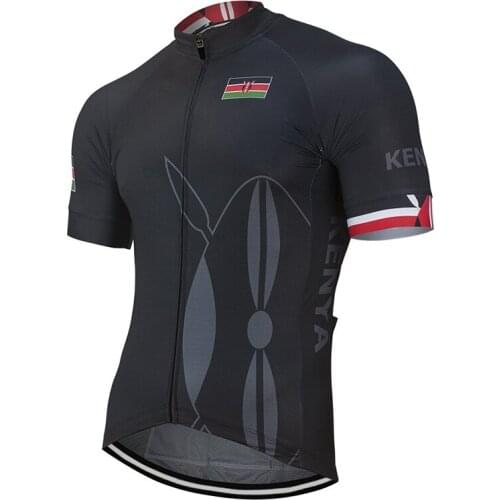 Kenya 2020 New Team Summer Outdoor Black Cycling Jersey Bicycle Wear Bike Road Mountain Race Tops Bike clothing Breathable