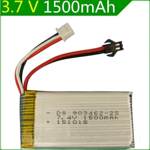 7.4V 1500mAh Lipo battery 903462 Rechargeable battery Remote control aircraft model battery SMplug