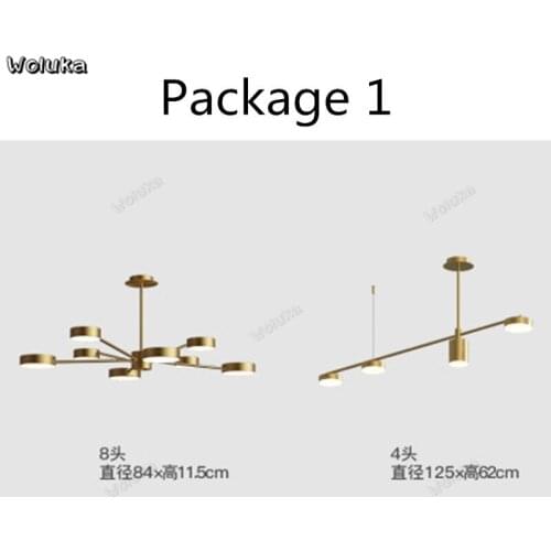 Full copper modern minimalist living room bedroom dining room chandelier post modern light chandelier CD50 W07