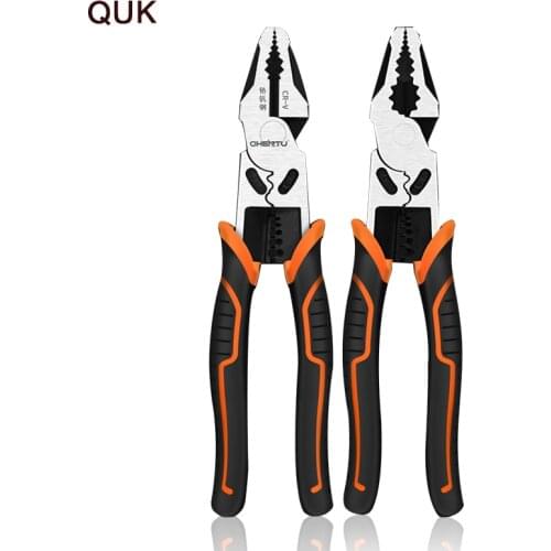 QUK 8/9Inch Multifunction Pliers Set Industrial Grade Wire Cutter Combination Pliers Multitool Stripper Crimping Repair Tools