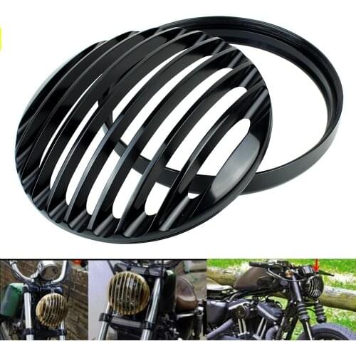 5.75 inch Motorcycle 5 3/4" Led Headlight Grill Cover for Sportster XL 883 Iron 1200 04-14 Custom XL1200C 1200
