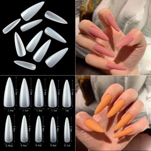 500pcs Fake Nails Coquettish Fashion Ballerina Coffin Nail Tips Detachable White/natural Color/transparent Color Fake Nail Art