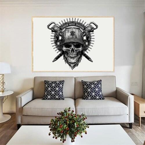 Retro Skull Wall Art Canvas Paintings Abstract Street Art Canvas Posters And Prints Modern Decorative Wall Pictures Freeshipping