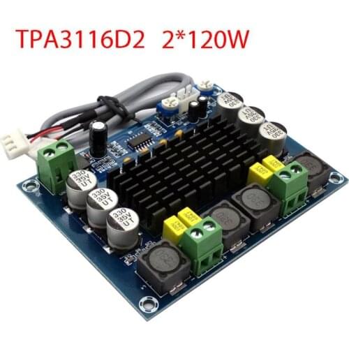 NEW TPA3116 Dual-Channel Stereo High Power Digital Audio Power Amplifier Board TPA3116D2 Amplifiers 2*120W Amplificador DIY