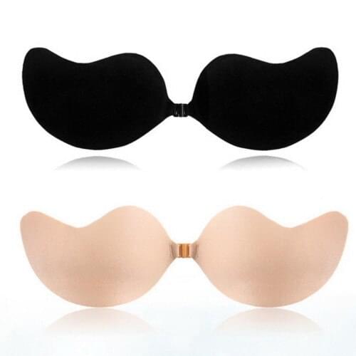 New Women Self Adhesive Strapless Bandage Stick Gel Silicone Super Push Up Invisible Bra 2 styles