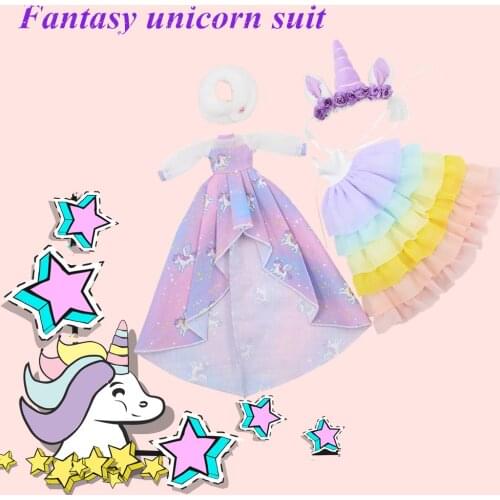 Blyth doll clothes New fantasy unicorn suit headgear shawl high quality 1/6 doll normal joint azone licca icy dolls