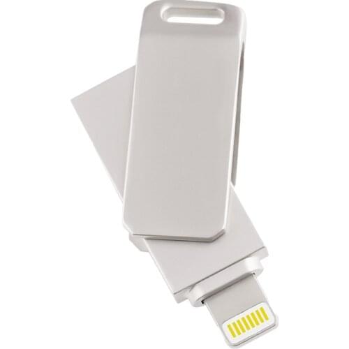 Original USB Flash Drive for iPhone 11 128GB 256GB USB 3.0 Pendrive Memory Stick Metal OTG Dual Slot U Disk For iPhone/iPad/PC