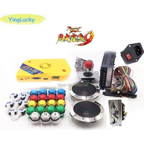 Pandora box 9D 2222 in 1 arcade version jamma game board HDMI VGA DIY arcade ktis with joystick black cap buttons speakers locks