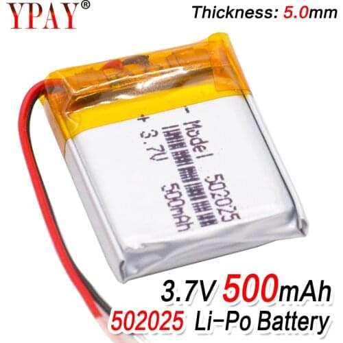 1/2/4 Pieces Rechargeable Li-polymer 3.7v 500mah 502025 Battery For PSP Smart Watch LED Lamps Bluetooth Speakers Mini Cameras
