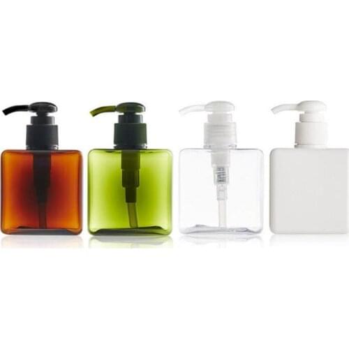 250ml/8.5oz Plastic Bottle With Plastic Pump PETG Refillable Bottle for Shampoo Shower Gel Bottle