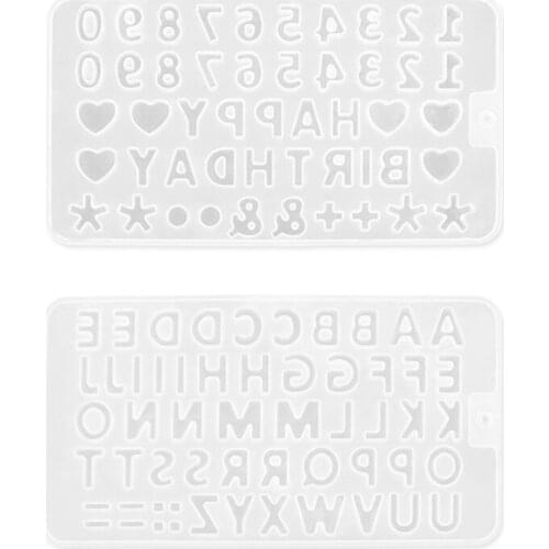 Crystal Epoxy Resin Mold DIY Crafts Jewelry Pendant Casting Supplies Alphabet Letters Number Symbol Ornament Keychain Mould