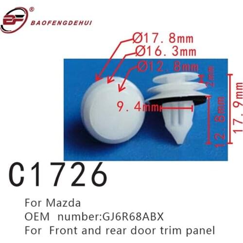 Car Positioner For Mazda Gj6r68abx Front And Rear Door Trim Panel Clips