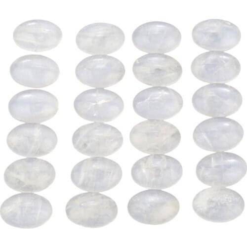 Natural Rock Crystal Clear Quartz Bead Cabochon 10x14,12x16,13x18,18x25,22x30mm Oval Gem Stone Cabochon Ring Face,10pcs/lot