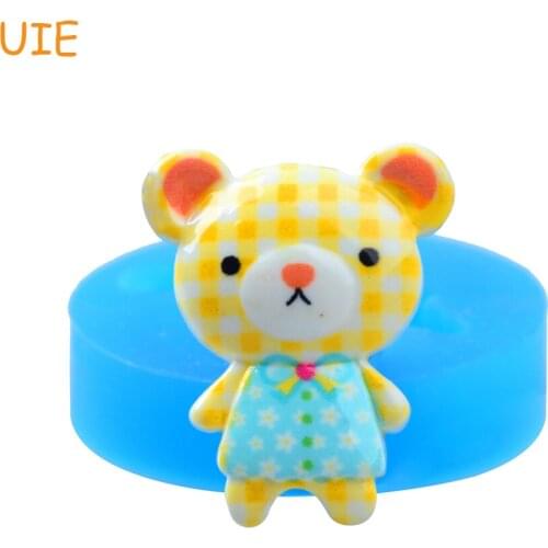 PYL123U 27.9mm Bear Flexible Silicone Push Mold - Sugarcraft, Fondant, Cookie Biscuit, Resin, Chocolate, Jewelry, Gum Paste Wax