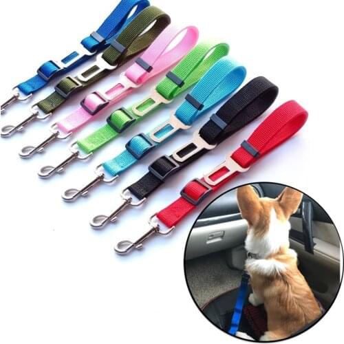 Adjustable Car Seat Belt Seat Nylon Animal Seat Lead Belt Seat Belt Traction Belt Bulldog Pet Travel