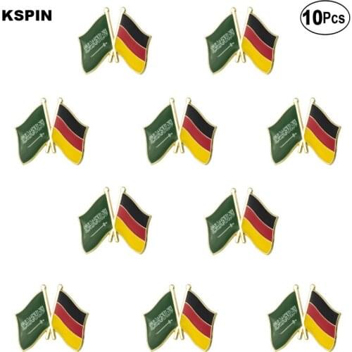Saudi Arabia & Germany Lapel Pin Flag badge Brooch Pins Badges 10Pcs a Lot