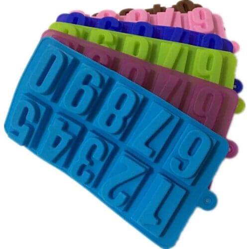 1PC Silicone Numbers Chocolate Mold Cookies Cold 3D Digital Shape Fondant Cake Baking Jelly Candy Pastry DIY Decorating Tools