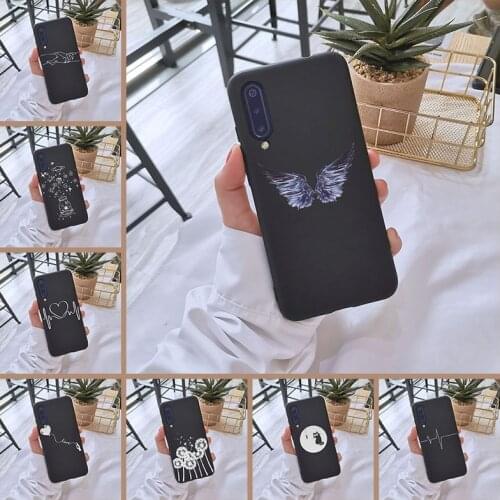 For Xiaomi Mi 8 9T PRO Case TPU Silicone Black Heart Cat Dandelion Star Fashion Soft Back Cover For Xiaomi Mi A3 9 SE Phone Case