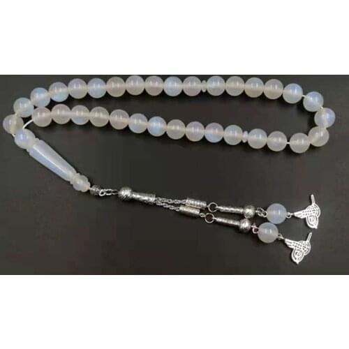 Blue light resin Tasbih rosary bead Islamic Muslim Adha Eid Gift Misbaha Arabic Jewelry 2021 New fashion accessories on hand