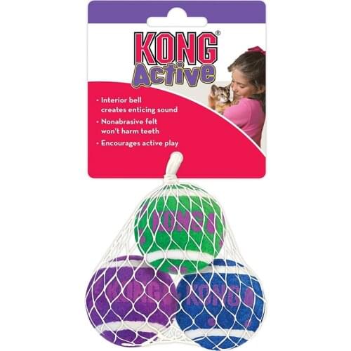 KONG Tennis Balls with Bells Cat Toy