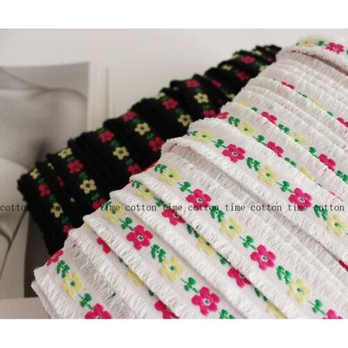 5 yards Fringed Trim Embroidered tassel webbing 3 cm wide Sewing Accessory for Garment bag Curtain 3 colour in stock