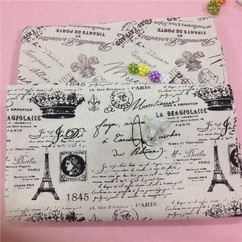 Retro Printed London Cotton Linen Blend Fabric DIY sewing upholstery linen fabric for curtain tablecloth home decor material