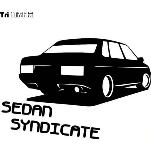 Tri Mishki HZX233 13.5*20cm 1-4 pieces funny car stickers sedan syndicate for vaz lada auto car sticker