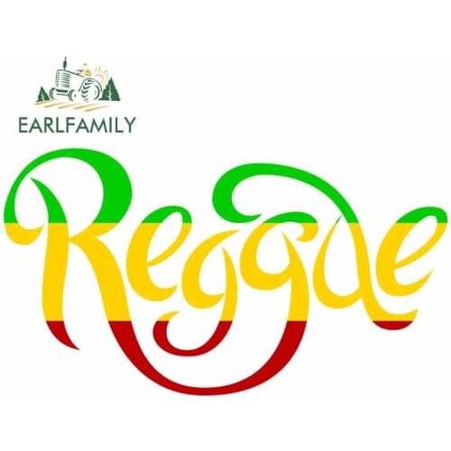 EARLFAMILY 13cm x 7.3cm for Reggae Motorcycle Car Bumper Window Stickers Vinyl Car Sticker Waterproof Custom Printing Decal