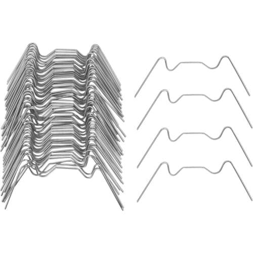 Greenhouse Glazing Clips, Stainless Steel W Type Clips Leaf Spring Clips for Greenhouse Glass House Twin-Hall Web 100PCS